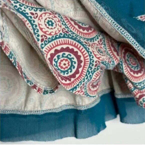 Garnet Hill Kids Girl's Layered Geo Print Skirt Size Medium - Picture 5 of 7